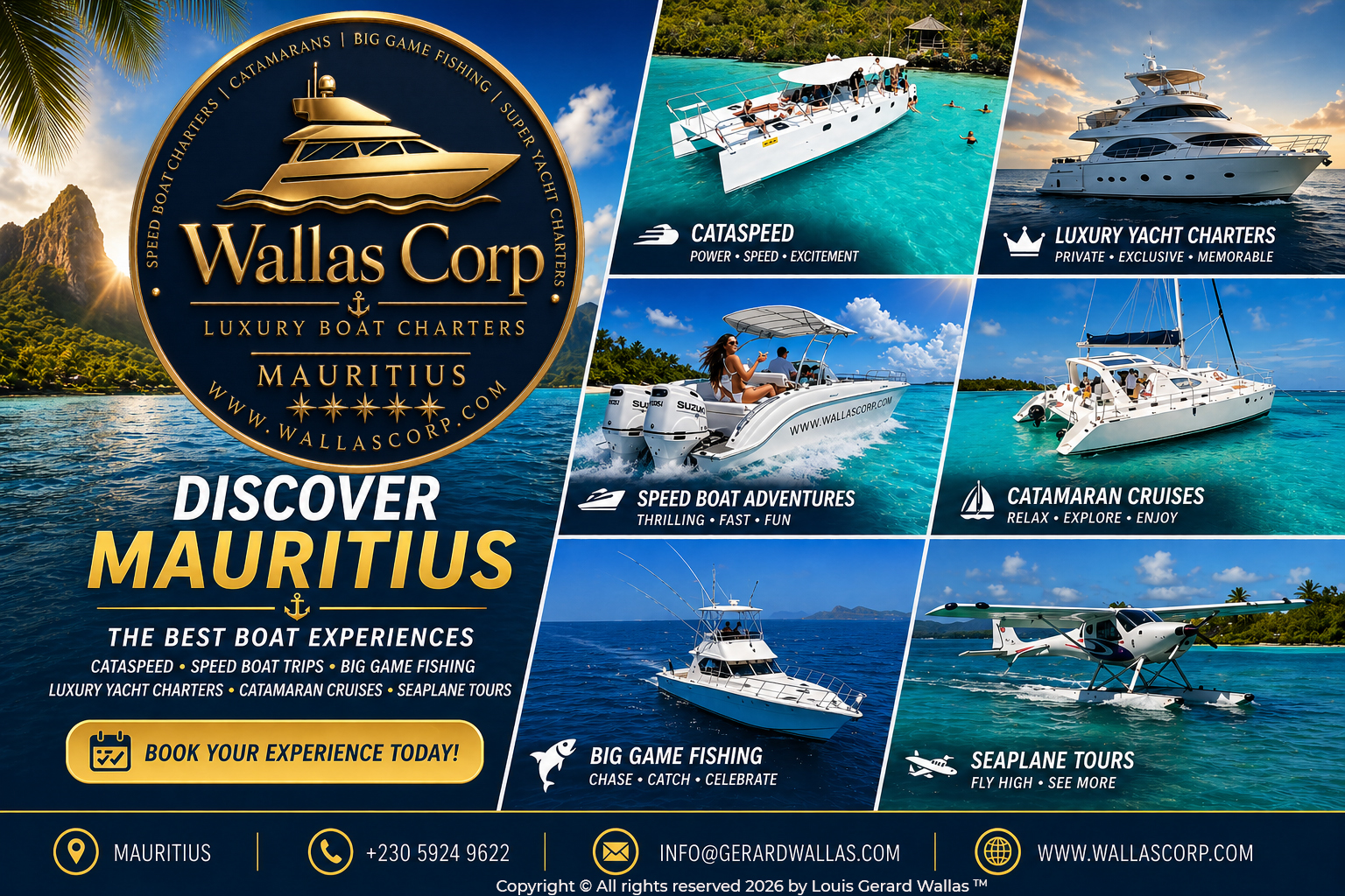 Speed Charters Professional Luxury Boat Charters, Fishing & Air Tours Mauritius
